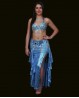 Schmuckgarnitur für orientalischen Tanz aus himmelblauem Strass