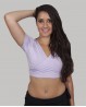 Mauve wrap-over top for dance lessons