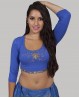 Top para danza del vientre y Bollywood azul oscuro