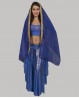 Top de danse orientale et Bollywood bleu foncé