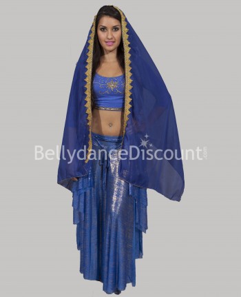 Dark blue Bollywood dance veil