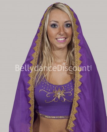 Purple Bollywood dance veil