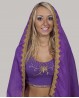 Velo morado y dorado para danza Bollywood