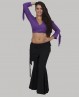 Wickelbluse in Violett mit Ärmel für den Tanzunterricht