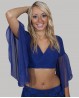Dark blue wrap-over dance top