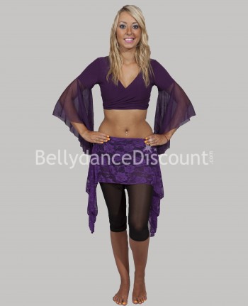 Purple Bellydance belt in lace