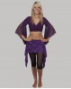 Purple Bellydance belt in lace