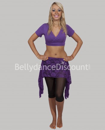 Cinturón de danza del vientre encaje violeta