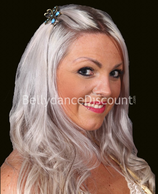 Haarspange für den orientalischen Tanz hellblau