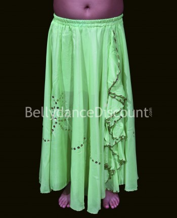 Falda verde para niña, ideal para danza del vientre 