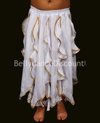 Falda blanca para niña, ideal para danza del vientre 