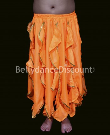 Gonna bambina di danza del ventre arancio