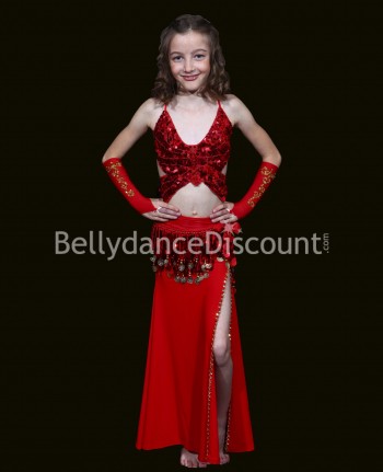 Red belly dance  children’s skirt