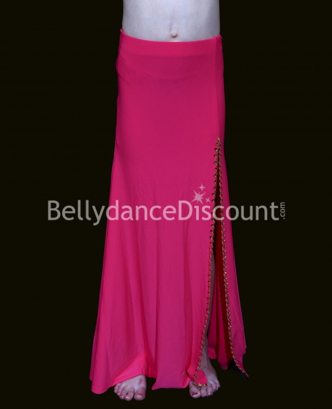 Jupe droite enfant de danse orientale fuchsia