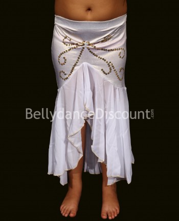 Gonna bambina di danza del ventre bianca