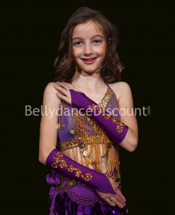 Purple belly dance children’s sleeves