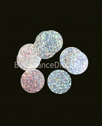 Pack of 100 silver glittery paillettes to sew