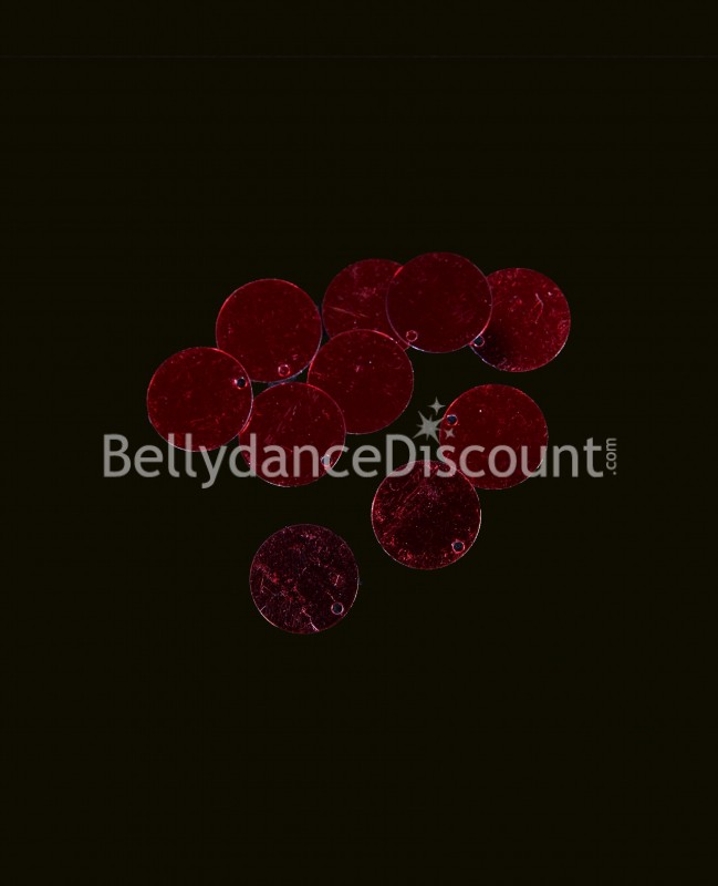 Pack  of 200 red paillettes to sew