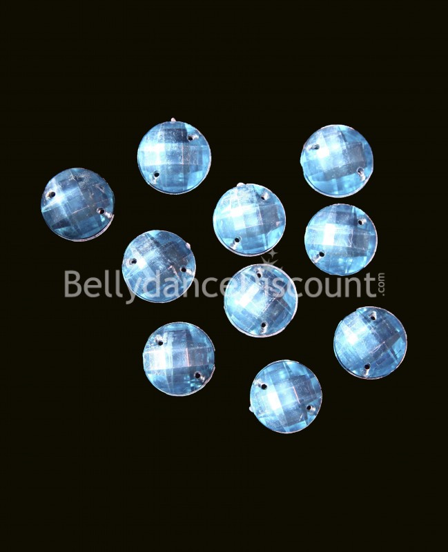 Pack of 30 light blue rhinestones 