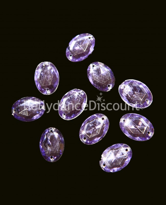 Lotto di 30 strass da cucire viola