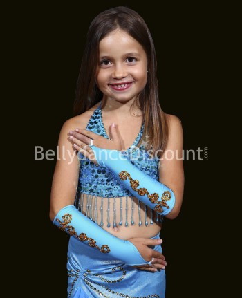 Light blue belly dance children’s sleeves