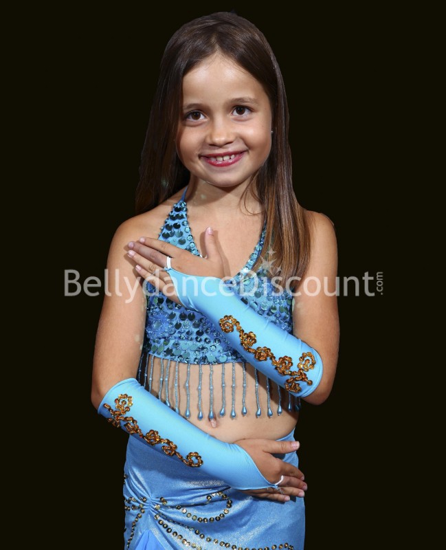Armstulpen für Kinder für den orientalischen Tanz in Hellblau