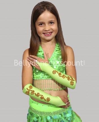 Armstulpen für Kinder für den orientalischen Tanz in Grün