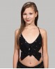 Top bambina di danza del ventre nero