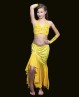 Top enfant de danse orientale perlé jaune