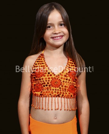 Orange belly dance  children’s top