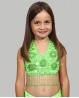 Top bambina di danza del ventre verde