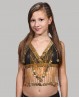 Top bambina di danza del ventre nero