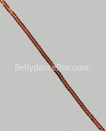 Sequined edging brown 1 meter