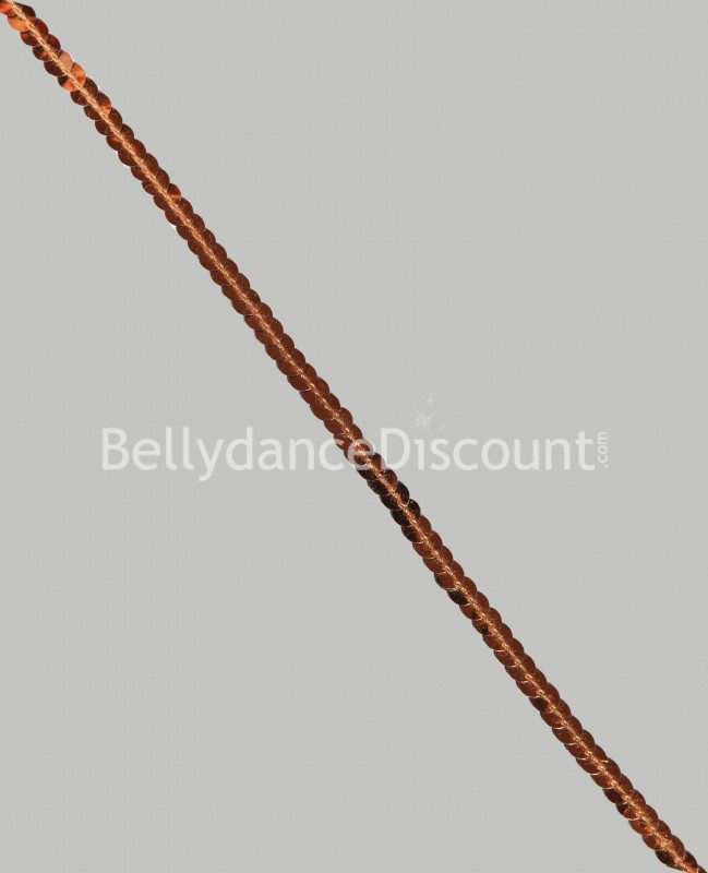 Paillettenbesatz in Braun 1 Meter