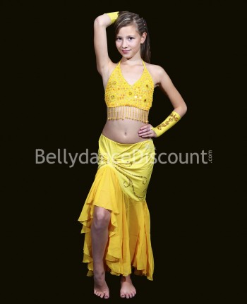 Yellow belly dance  children’s skirt