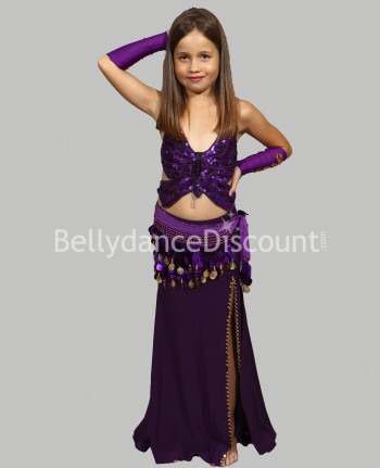 Rock für Kinder für den orientalischen Tanz in violett