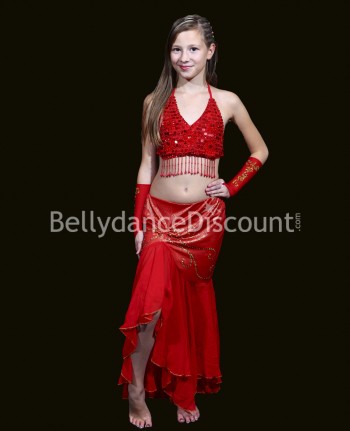 Red belly dance children’s sleeves