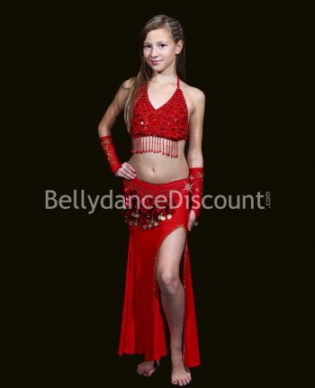 Red belly dance  children’s skirt