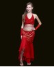 Gonna bambina di danza del ventre rossa