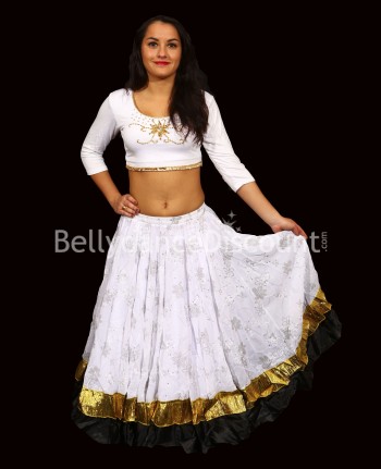 Top für den orientalischen Tanz und für Bollywood in weiß
