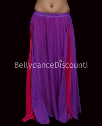  Falda forrada violeta para danza del vientre