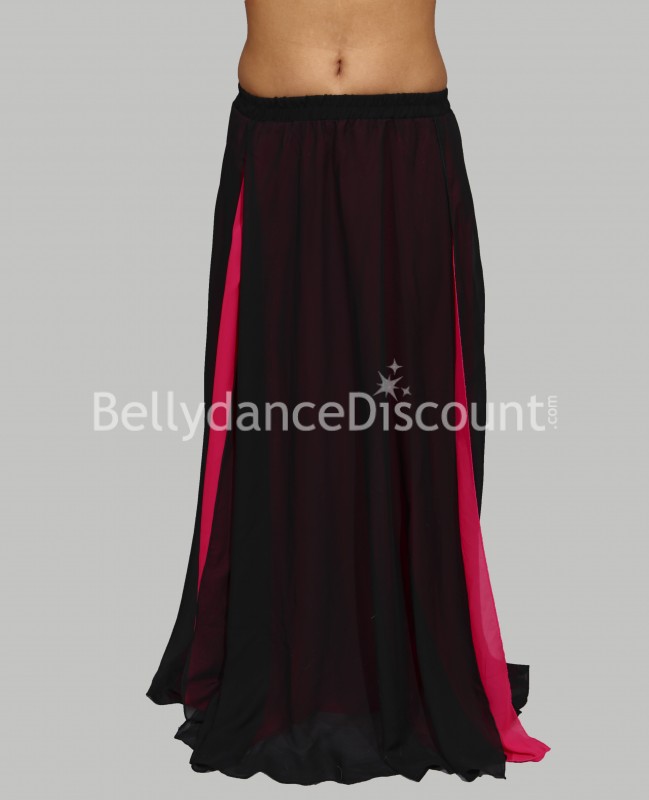 Black belly dance skirt with lining