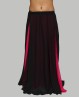 Jupe doublée de danse orientale noire et fuchsia