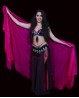 Black belly dance skirt with lining