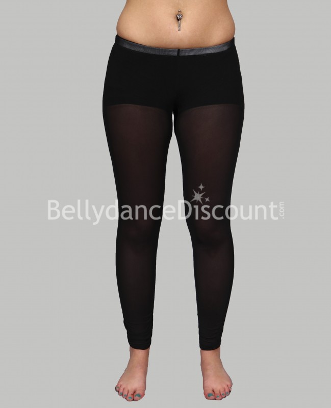 Legging transparent noir pour cours de danse