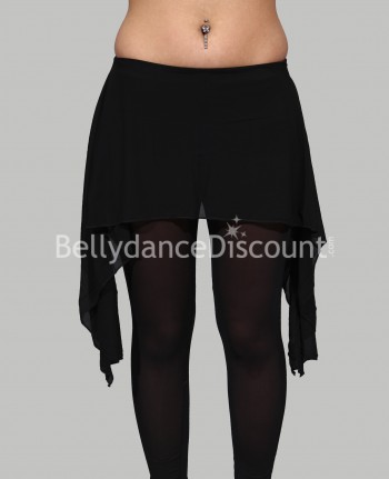 Cinturón negro para danza del vientre estilo falda