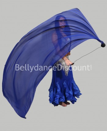 Dark blue belly dance Veil Poi