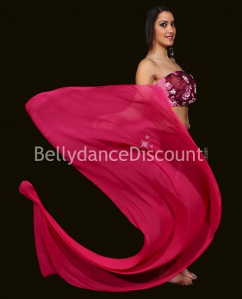 Fuchsia belly dance Veil Poi