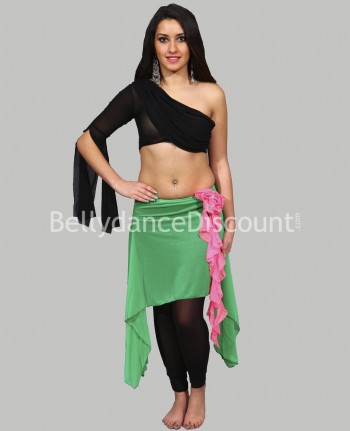 Top in schwarz für den orientalischen Tanz Kurzes Top für den orientalischen Tanz in schwarz