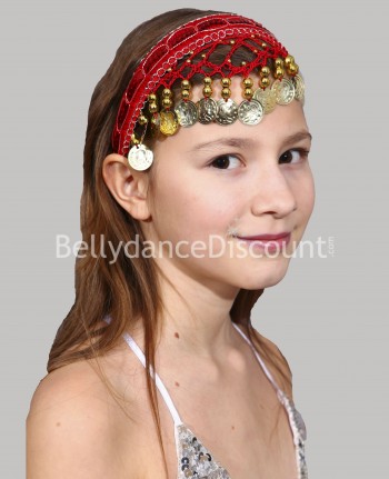 Red oriental dance hairband